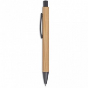 Okiyo Jona Bamboo &amp; Steel Ball Pen - Black Ink