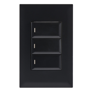 Modular Black 3 Lever 1 Way Switch 2 X 4