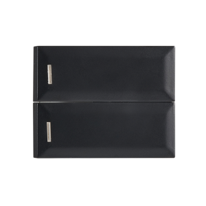 Modular Black 2 Lever 1 Way Splitter Switch