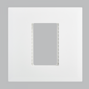 Modular White Single Plate For 3 Modules 4 X 4