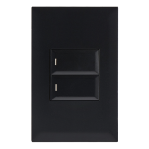 Modular Black 2 Lever 1 Way Switch 2 X 4
