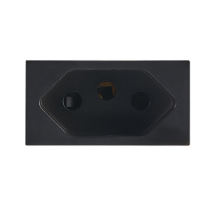 Modular Black 16A Euro Socket Module