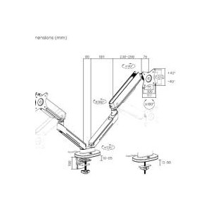 ROGUEWARE MA200+ AEROTILT GAMING DUAL MONITOR ARM WITH RGB &amp; VESA PLATE - 17" TO 35"