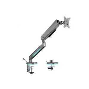 ROGUEWARE MA100+ AEROTILT GAMING SINGLE MONITOR ARM WITH RGB &amp; VESA PLATE - 17" TO 35"