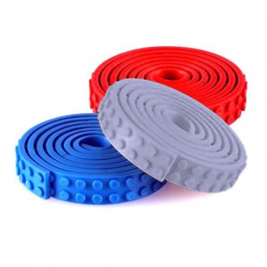 LEGO Compatible Adhesive Tape - 3 Pack (Blue/ Grey/ Red)
