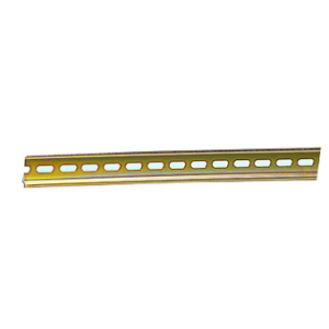 Din 35 Slotted Yellow Steel Rail 1M