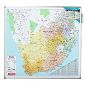 PARROT EDU BOARD MAP SOUTH AFRICA 1230 x 1230mm MAGNETIC WHITE