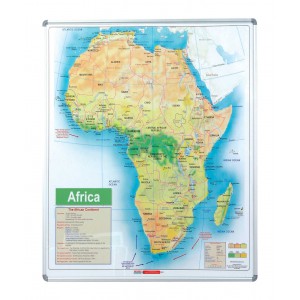 PARROT EDU BOARD MAP AFRICA 1230 x 920mm MAGNETIC WHITE