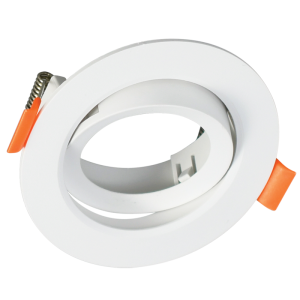 Wh Round Recessed Poly Tilt GU10 7W 75MM C/O IP20