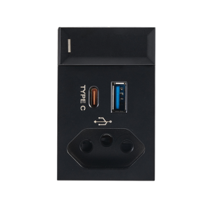 Modular Bk Switch + Euro Plug + Type A + Type C