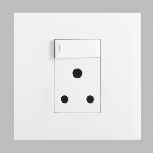 Modular Wh 16A Socket With Switch 4 X 4