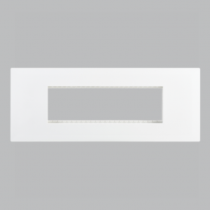 Modular White 6 Lever Plate + Frame