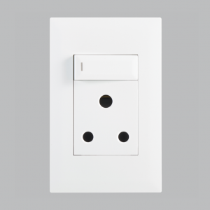 Modular Wh 16A Socket With Switch 2 X 4