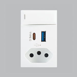 Modular Wh Switch + Euro Plug + Type A + Type C