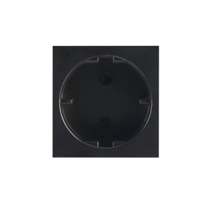 Modular Black 16A Schuko Socket Module