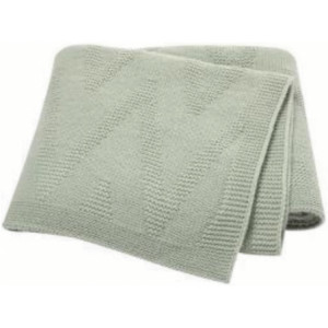 Echo Baby Knitted Baby Blanket - Sage