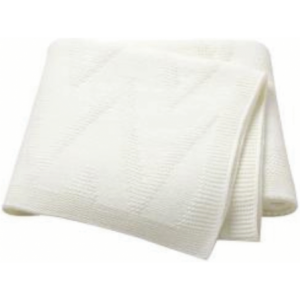 Echo Baby Knitted Baby Blanket - White