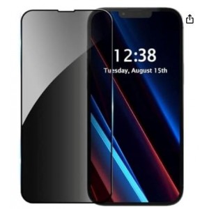 Tuff-Luv - Privacy Screen Protector and Tempered Glass Compatible with Samsung Galaxy A37 5G and A57 5G - Dark Privacy