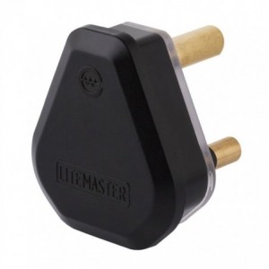 16A 250V 3-PIN Plugtop Black Plastic Top Screw 1050BK