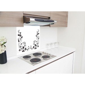 PARROT 598X650x4MM FLORAL HOB SPLASHBACK