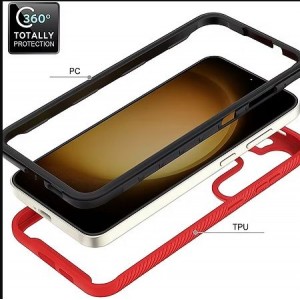 Tuff-Luv - Rugged Vault Case with Built in - Screen Protector - Compatible with the Samsung A16 - Red (5056560422955)