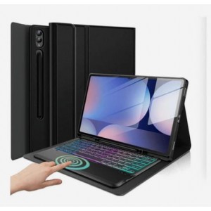 Tuff-Luv - Backlit Bluetooth Keyboard Case with TrackPad - Compatible with Samsung Tab S9 and S10 Ultra 14.6" (SM-X910/X916/X920/X926) - Black
