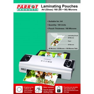 PARROT LAMINATING POUCH A4 220X310 160(80+80) MIC BOX 100