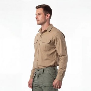Vulcan Mens Country Ripstop Ls Shirt Khaki Xs