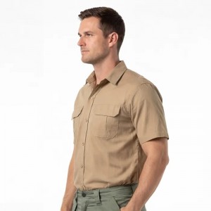 Vulcan Mens Bush Shirt Ripstop Ss Khaki 6XL