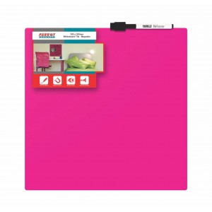 PARROT WHITEBOARD TILE MAGNETIC 355x355mm PINK