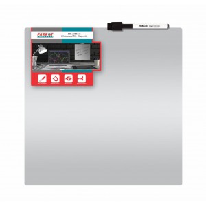 PARROT WHITEBOARD TILE MAGNETIC 360x360mm SILVER