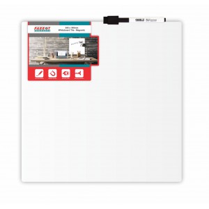 PARROT WHITEBOARD TILE MAGNETIC 355x355mm WHITE