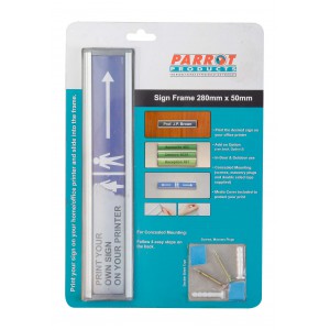PARROT SIGN FRAME 50 x 280mm RETAIL PACK