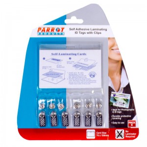 Parrot Laminating Self Ashesive Id Tags And Clip (6)