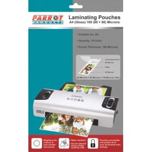 PARROT LAMINATING POUCH A4 220x310 160(80+80) MIC PACK 10