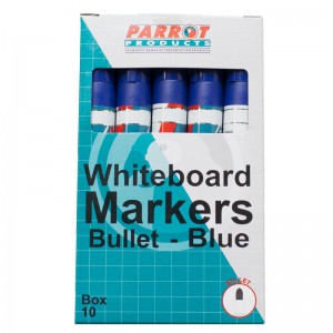 Parrot Marker Whiteboard Bullet Box 10 D/BLUE