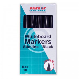 PARROT MARKER WHITEBOARD S/LINE BOX 10 BLACK
