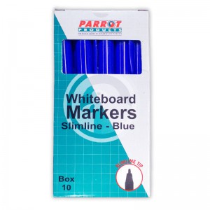 PARROT MARKER WHITEBOARD S/LINE BOX 10 BLUE