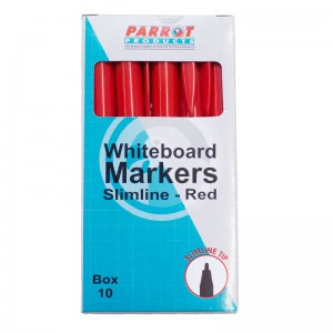 PARROT MARKER WHITEBOARD S/LINE BOX 10 RED