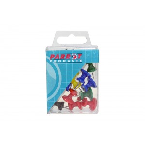 PARROT GIANT THUMB TACKS BOXED 15 ASSORTED