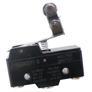 LARGE MICRO LIMIT SWITCH LEVER25mm DOUBLE ROLLER Z-15GW2277-B