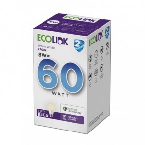 Ecolink Globe LED 8W Pin Type Warm White