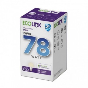 Ecolink Globe LED 10W Pin Type Warm White