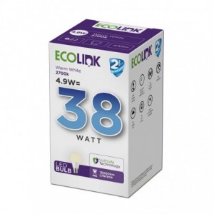 Ecolink Globe LED 4.9W Pin Type Warm White
