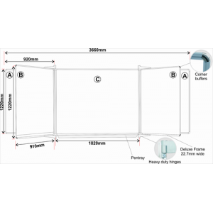 PARROT EDU BD S/LEAF 1220*1210 NON-MAG CHALK SQUARE 1 SID