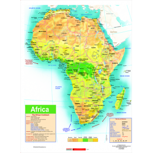 PARROT MAP - AFRICA GENERAL EDUCATIONAL 1500x1200mm