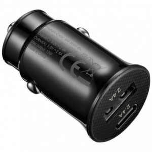 Amplify Voltix Series 12W Dual USB and USB-C Car Charger