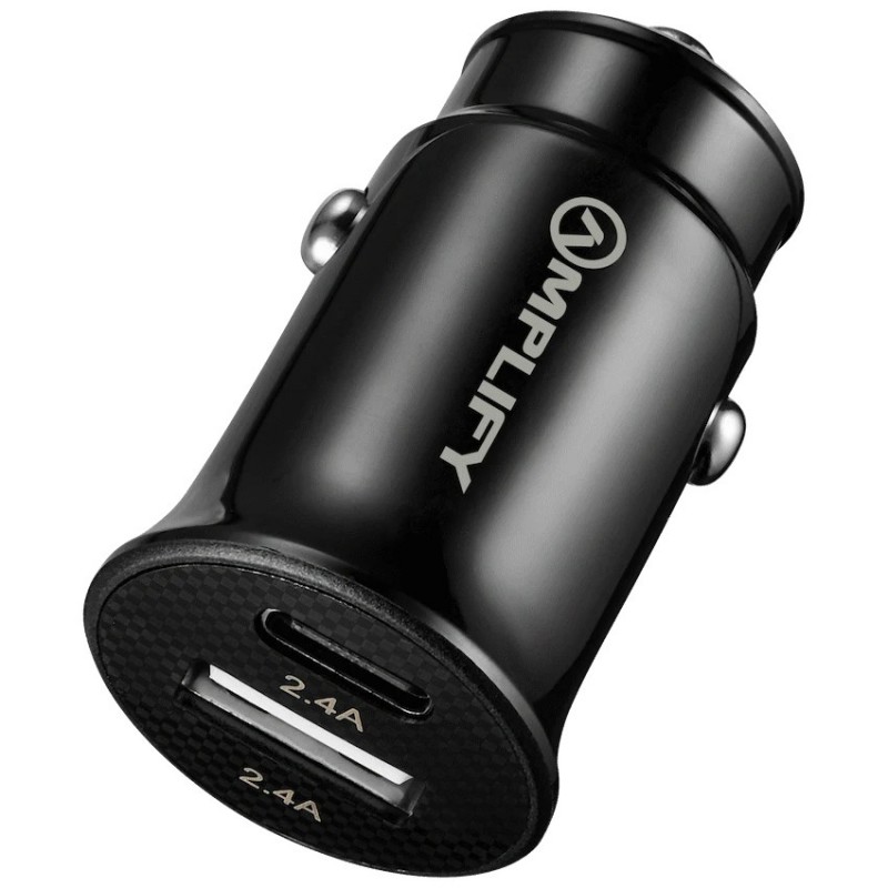 Amplify Voltix Series 12W Dual USB and USB-C Car Charger - GeeWiz