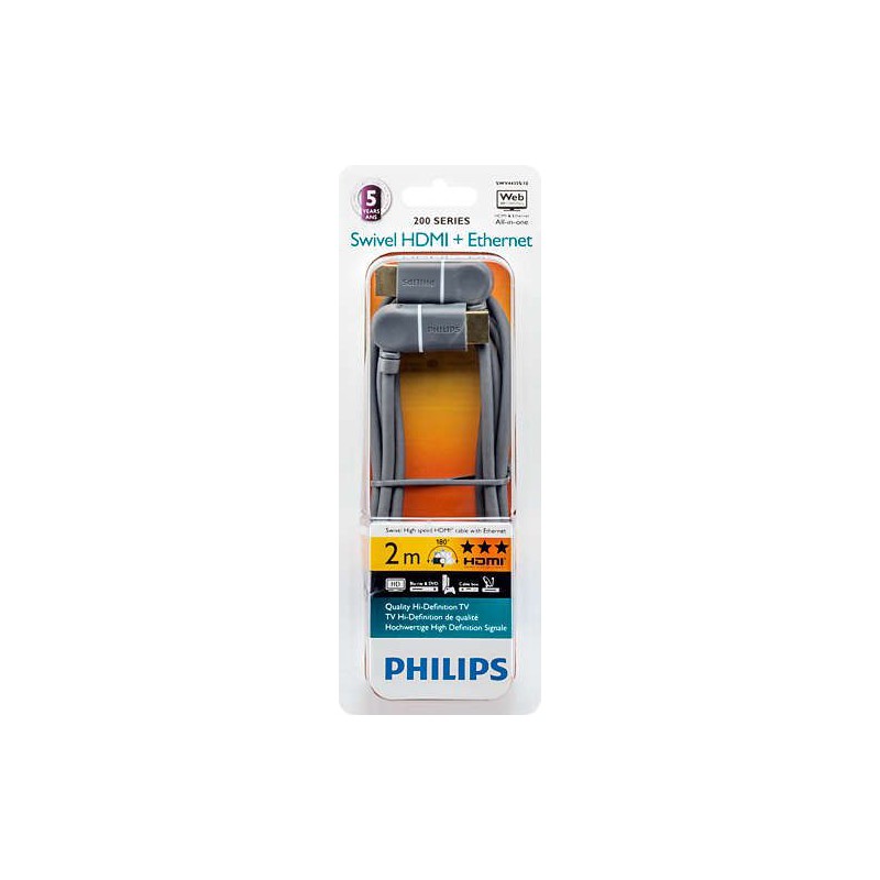 Philips SWV4435S/10 200 180° Swivel HDMI - HDMI Cable with Ethernet