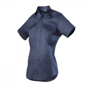Vulcan Ladies Bush Shirt Ripstop Ss Navy Lrg